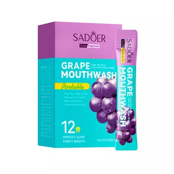 SADOER Освежающий ополаскиватель для полости рта со вкусом винограда