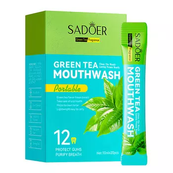 SADOER Освежающий ополаскиватель для полости рта со вкусом зеленого чая