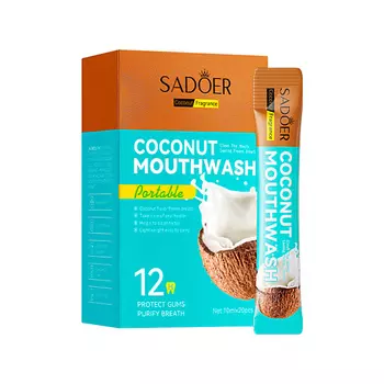 SADOER Освежающий ополаскиватель для полости рта со вкусом кокоса
