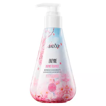 SADOER Отбеливающая зубная паста с энзимами, аромат цветущей вишни