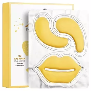 SADOER Патчи для губ и кожи вокруг глаз Gold 24 карата