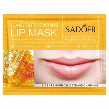 SADOER Патчи для губ против трещин увлажняющие с экстрактом меда