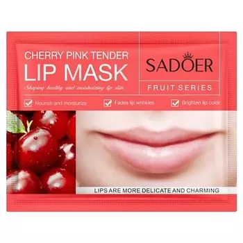 SADOER Патчи для губ увлажняющие и питательные с экстрактом вишни