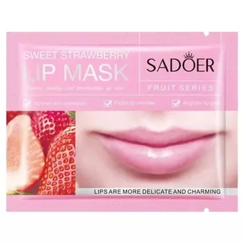 SADOER Патчи для губ увлажняющие с экстрактом клубники 1.0