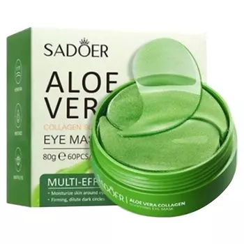SADOER Патчи для кожи вокруг глаз коллагеновые подтягивающие с соком алоэ вера 60.0