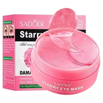 SADOER Патчи для области вокруг глаз увлажняющие и выравнивающие с экстрактом дамасской розы 60.0