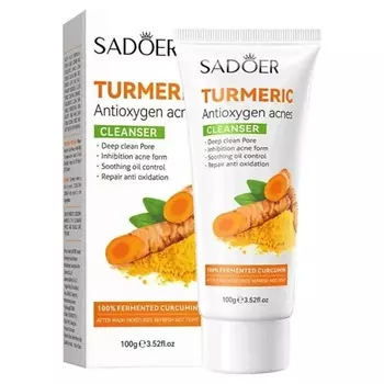 SADOER Средство для умывания антиоксидантное против акне c куркумой 100.0