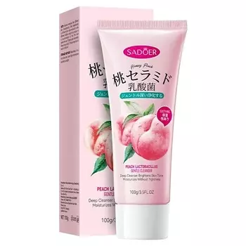 SADOER Средство для умывания нежное увлажняющее с персиком и лактобактериями