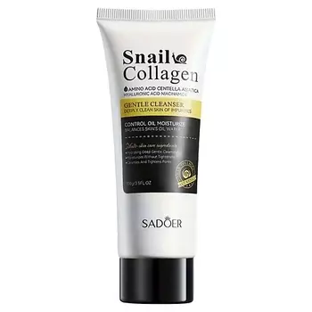 SADOER Средство для умывания очищающее и увлажняющее с улиточным коллагеном
