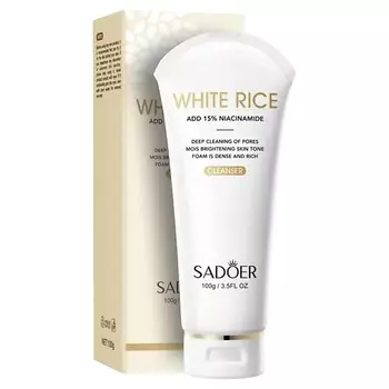 SADOER Средство для умывания осветляющее с закваской белого риса и ниацинамидом