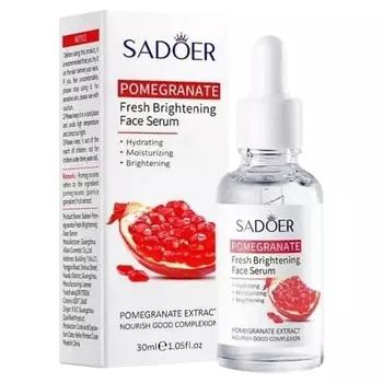 SADOER Сыворотка для лица освежающая и выравнивающая тон кожи с экстрактом граната 30.0