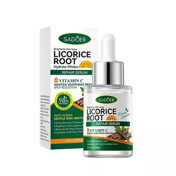 SADOER Сыворотка для лица с витамином С и экстрактом из корня солодки