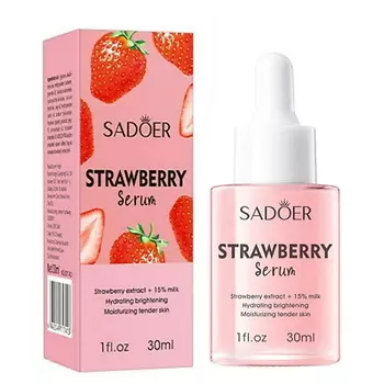 SADOER Сыворотка для лица увлажняющая с экстрактом молока и клубники
