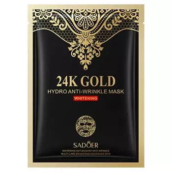 SADOER Тканевая гидро-маска против морщин с золотом 24 карата 30.0