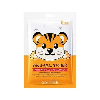 SADOER Тканевая маска для лица омолаживающая с рисунком тигра 25.0