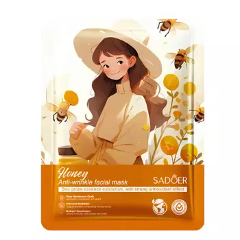 SADOER Тканевая маска для лица с экстрактом меда