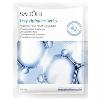 SADOER Тканевая маска для лица увлажняющая с гиалуроновой кислотой 25.0