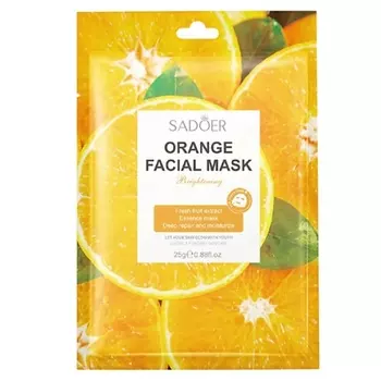 SADOER Тканевая маска для лица увлажняющая с экстрактом апельсина 25.0