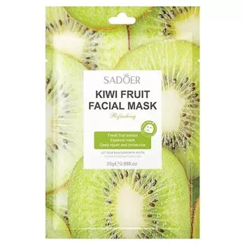 SADOER Тканевая маска для лица увлажняющая с экстрактом киви 25.0
