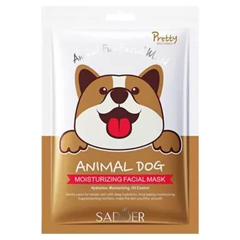 SADOER Тканевая маска для лица увлажняющая с рисунком собаки 25.0