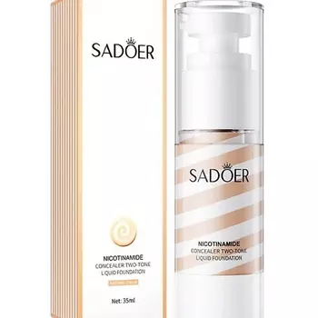SADOER Тональная основа консилер двухцветная с ниацинамидом Натуральный