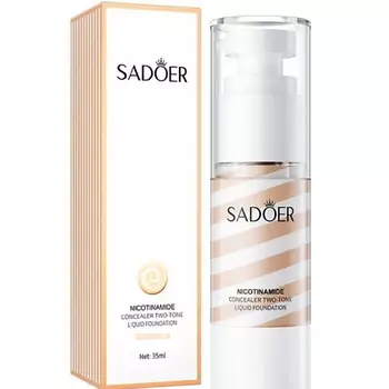 SADOER Тональная основа консилер двухцветная с ниацинамидом Слоновая кость