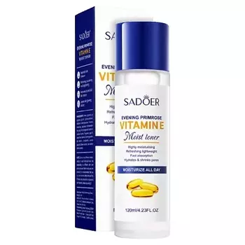 SADOER Тонер для лица увлажняющий с маслом примулы вечерней и витамином Е