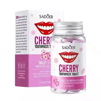 SADOER Твердая зубная паста осветляющая со вкусом вишни