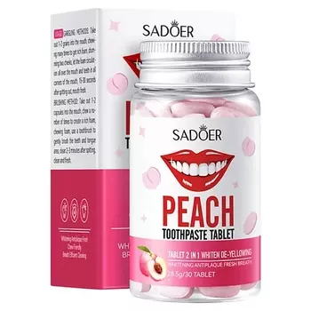 SADOER Твердая зубная паста со вкусом персика