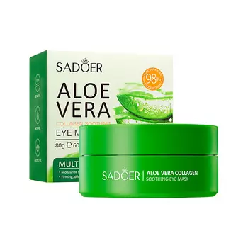 SADOER Успокаивающие гидрогелевые патчи для кожи вокруг глаз с коллагеном и алоэ вера