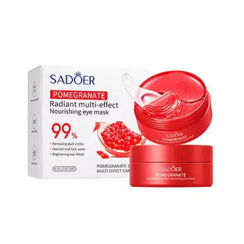 SADOER Увлажняющие гидрогелевые патчи для кожи вокруг глаз с экстрактом граната