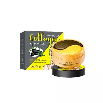 SADOER Увлажняющие гидрогелевые патчи для кожи вокруг глаз с бамбуковым углем и коллагеном