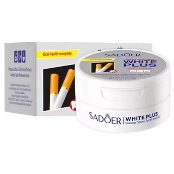 SADOER Зубной порошок от пятен после курения