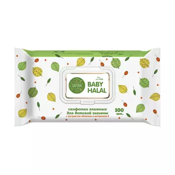 SAFIRA Салфетки влажные для детской гигиены c экстрактом облепихи и витамином Е 100.0