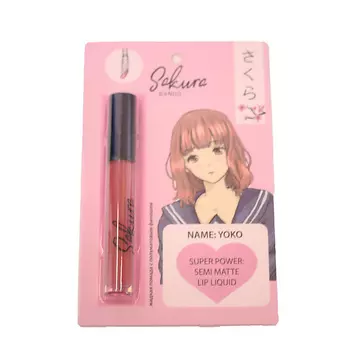 TAKE AND GO SAKURA BANDO Жидкая помада с полуматовым финишем SEMI MATTE LIP LIQUID