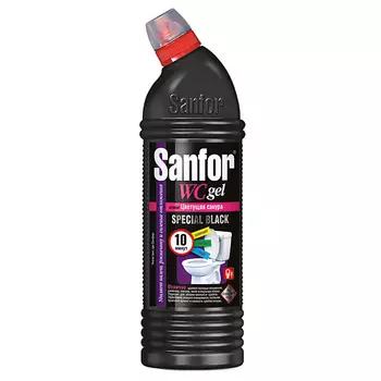 САНФОР Чистящее средство для туалета Цветущая Сакура WC Gel Special Black 750