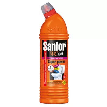 САНФОР Чистящее средство для туалета Свежесть и чистота WС Gel Super Power 1000