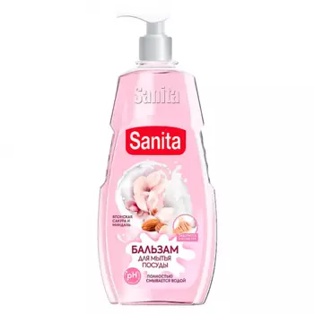 SANITA Бальзам для мытья посуды Pure Миндаль и японская сакура 450.0