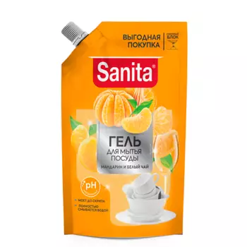 SANITA Гель для мытья посуды Мандарин и белый чай 900.0