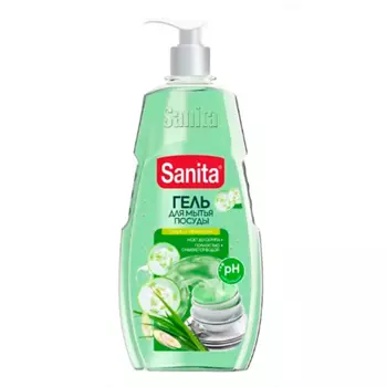 SANITA Гель для мытья посуды Огурец и лемонграсс 900.0
