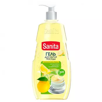SANITA Гель для мытья посуды Сицилийский лимон и мелисса 900.0