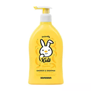 SANOSAN Гель для душа и шампунь с ароматом банана 400.0