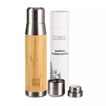 SANTAI LIVING Термос - термокружка "100% BAMBOO" c заварником (530 мл.)