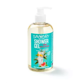 SAVONRY Гель для душа "Тоник лимон и мята" 500.0