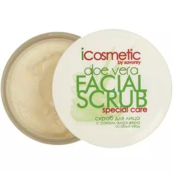 SAVONRY Скраб для лица Icosmetic с соком алоэ-вера