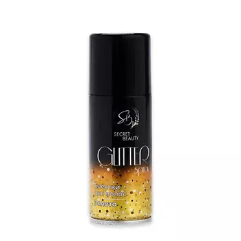 SB BEAUTY Лак для волос Secret Beauty с блестками, золото 100.0