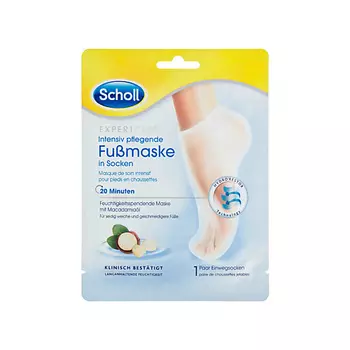 SCHOLL Питательная маска для ног с маслом макадамии Expert Care 1.0