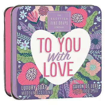 SCOTTISH FINE SOAPS Мыло в декоративной мыльнице To You with Love Soap In A Tin