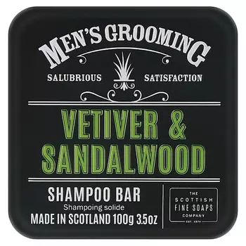 SCOTTISH FINE SOAPS Твердый шампунь Men's Grooming Vetiver & Sandalwood Shampoo Bar
