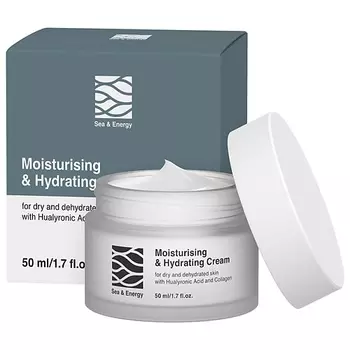 SEA&ENERGY Глубокоувлажнящий крем для сухой и обезвоженной кожи с гиалуроновой кислотой и коллагеном 50.0